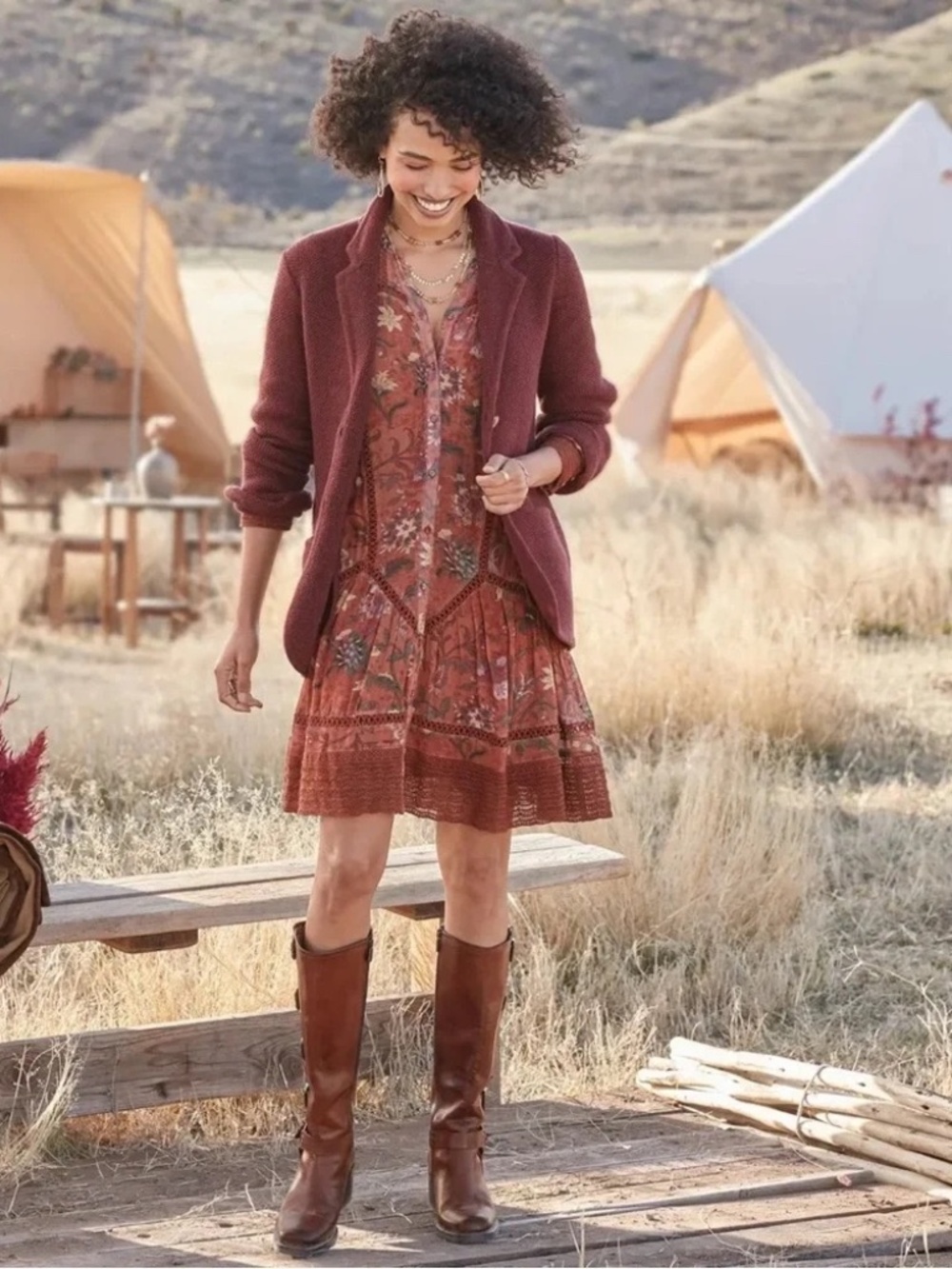 Sundance Andes Meadow Dress. Size Petite Medium. Incredible fall colors!